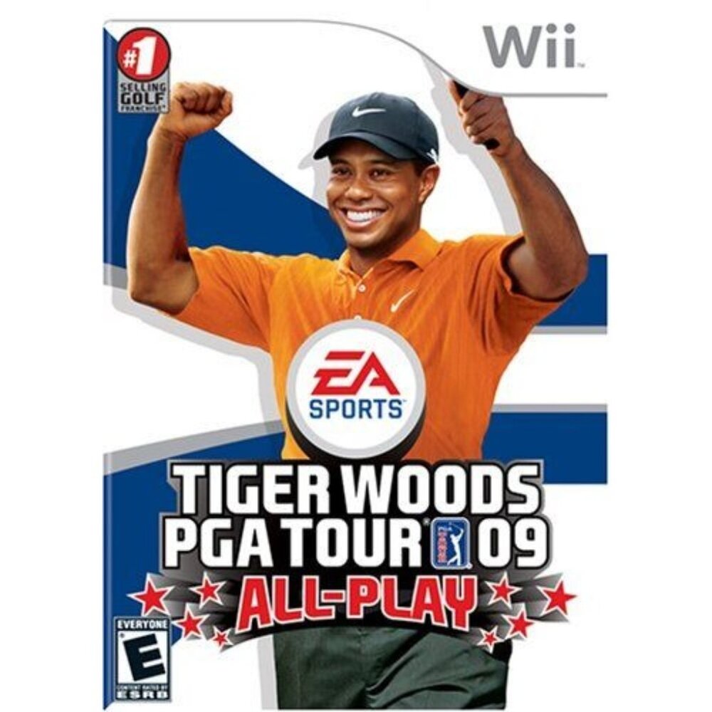 Tiger Woods PGA Tour 09 All-Play Nintendo Wii Game Complete Case Manual Tested